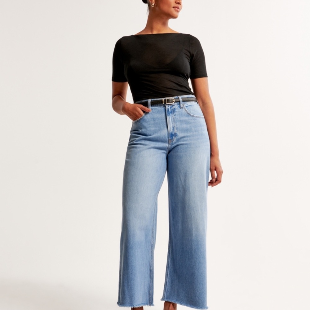 Abercrombie & Fitch High Rise Light Blue Jeans. Curve love. Size 12 long.